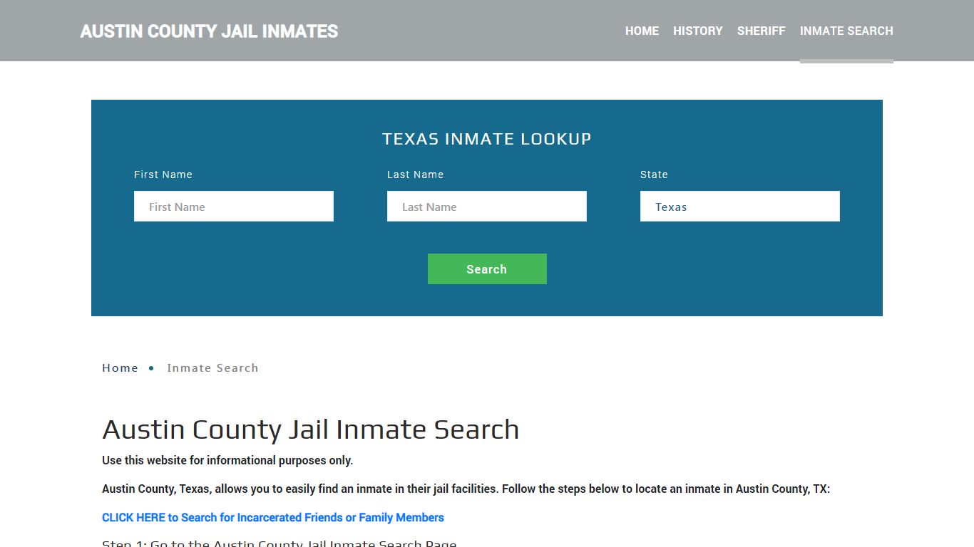 Austin County, TX Detainee Lookup