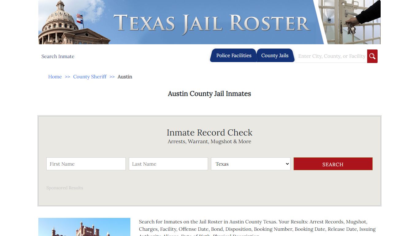 Austin County Jail Inmates - Jail Roster Search